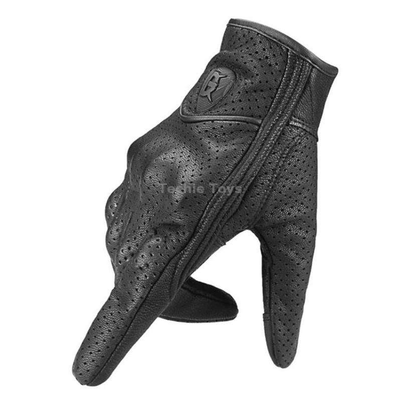 GHOST RACING GR-ST06 Breathable Touch Screen Motorcycle Riding Leather Gloves Anti-Fall Locomotive G