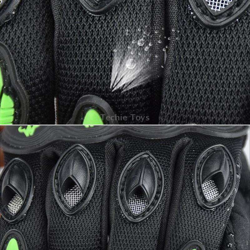 GHOST RACING GR-ST04 Motorcycle Gloves Anti-Fall Full Finger Riding Touch Gloves, Size: M(Green)