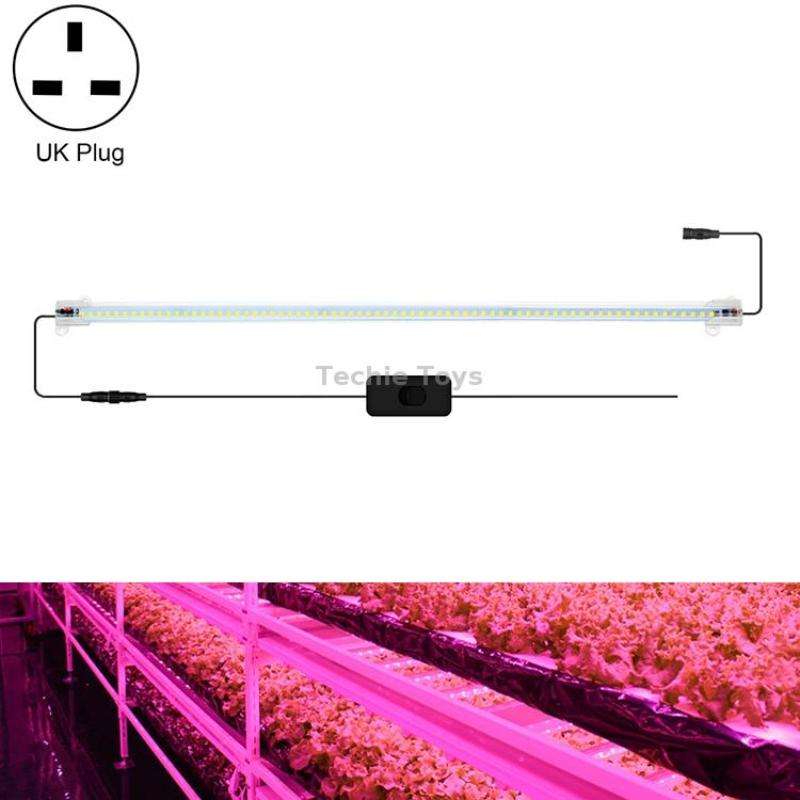LED Plant Lamp Household Full Spectral Filling Hard Lamp Strip, Style: 50cm 1 Head(Pink Light UK Plu
