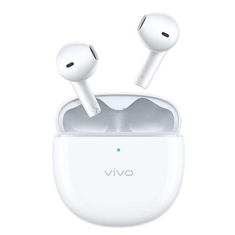 vivo TWS Air Half In-Ear Wireless Dual Microphone AI Call Noise Reduction Bluetooth Earphones(White)