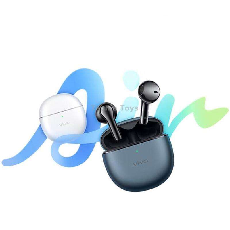 vivo TWS Air Half In-Ear Wireless Dual Microphone AI Call Noise Reduction Bluetooth Earphones(White)