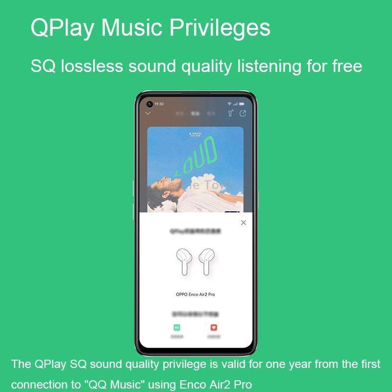 OPPO Enco Air2 Pro Wireless In-Ear Active Noise Reduction Music Gaming Bluetooth Earphones(White)