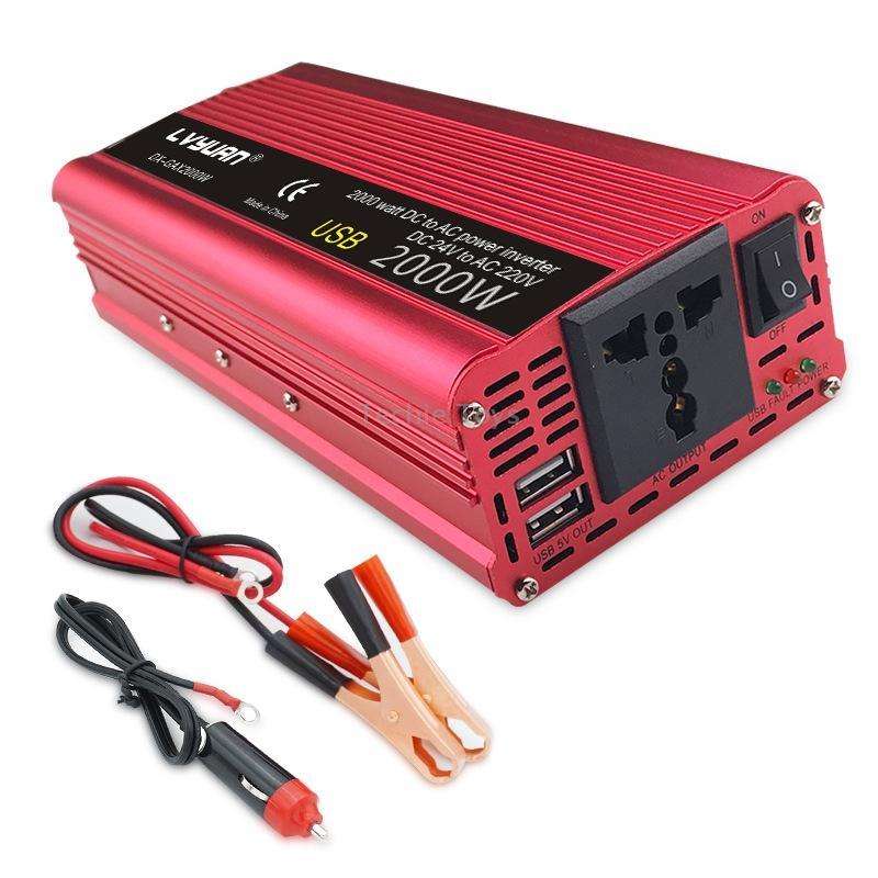 LVYUAN Car Inverter Dual USB Power Converter, Specification: 12V to 220V 1500W UK Plug