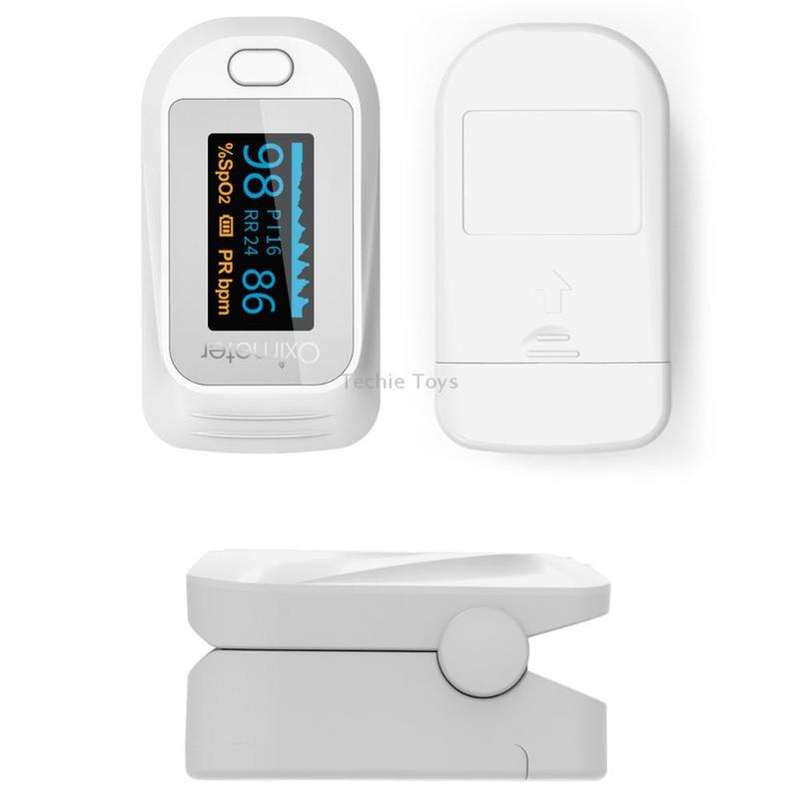 JZ-133R Finger Pulse Oximeter Finger-Type Blood Oxygen Saturation Monitor, Colour: White(English Man