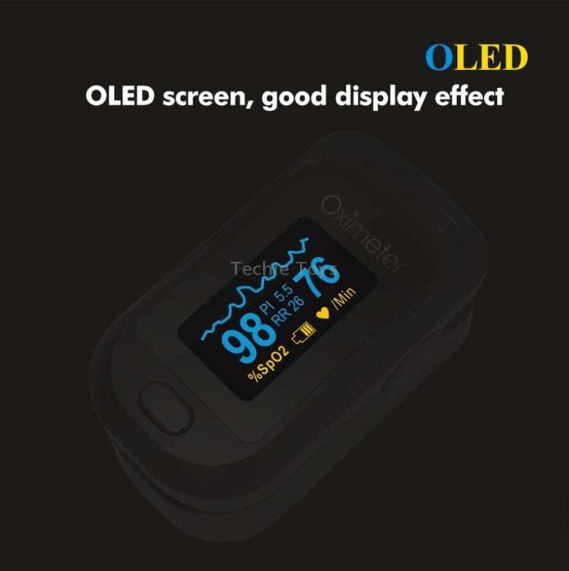 JZ-133R Finger Pulse Oximeter Finger-Type Blood Oxygen Saturation Monitor, Colour: White(English Man