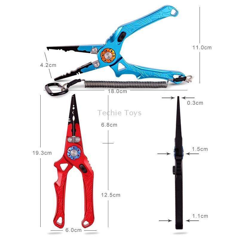 Multifunctional Open-Loop Lead-Pressing Fishing Pliers With Lock(Red)