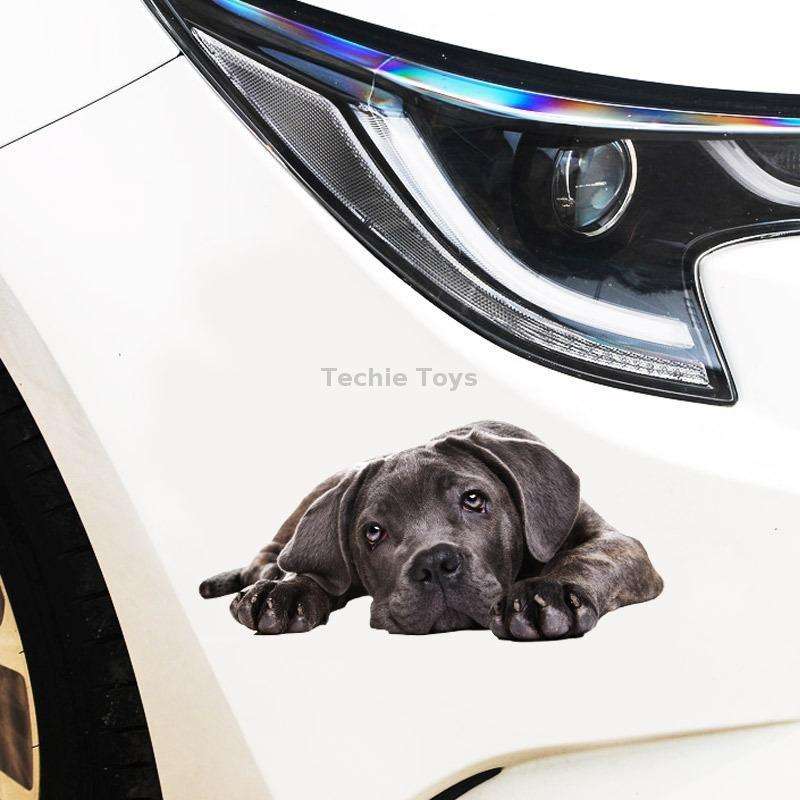 Style 1 Large 3D Simulation Dog Car Stickers Rain-Proof Sunscreen Car Sticker Scratch Shaving Decora