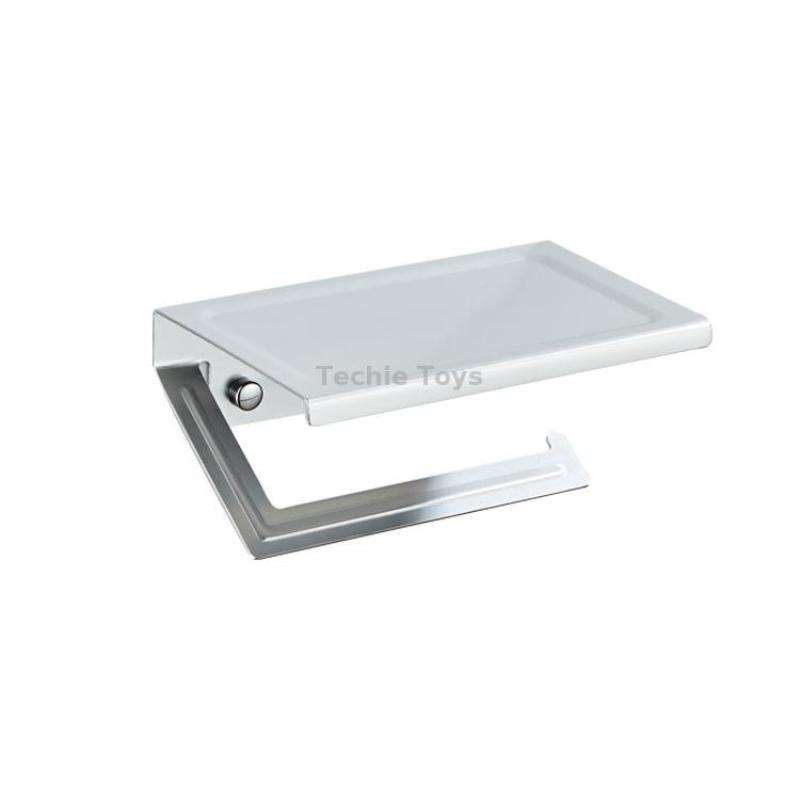 Punch-Free Space Aluminum Kitchen And Toilet Tissue Holder Mobile Phone Rack Roll Paper Holder, Colo