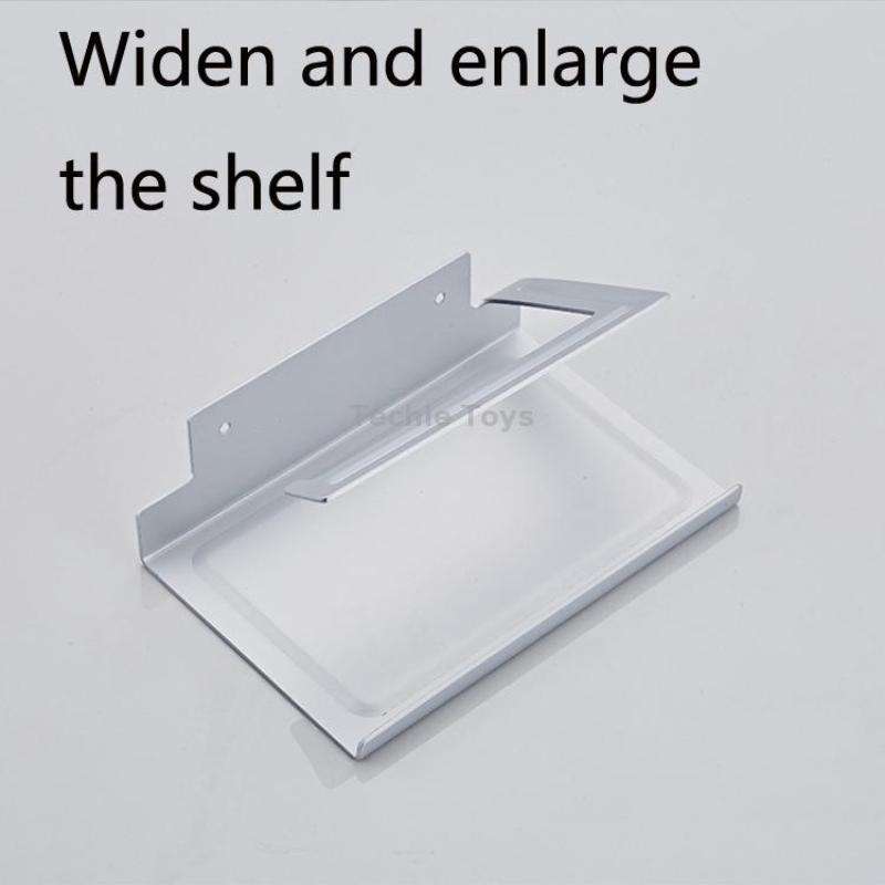 Punch-Free Space Aluminum Kitchen And Toilet Tissue Holder Mobile Phone Rack Roll Paper Holder, Colo
