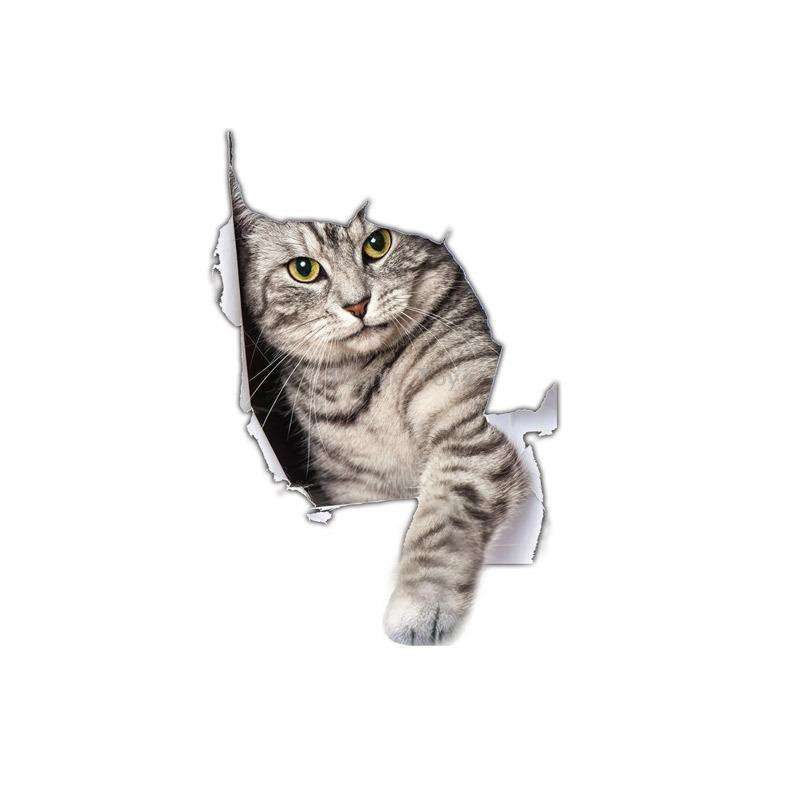4 PCS 3D Simulation Animal Personality Car Stickers Glass Car Door Scratches Decorative Occlusion St