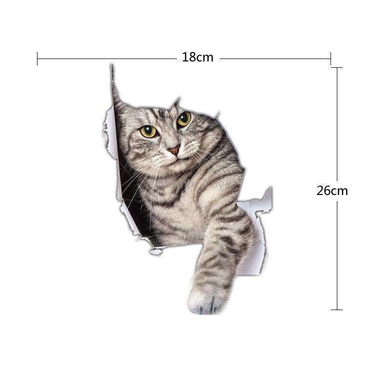 4 PCS 3D Simulation Animal Personality Car Stickers Glass Car Door Scratches Decorative Occlusion St