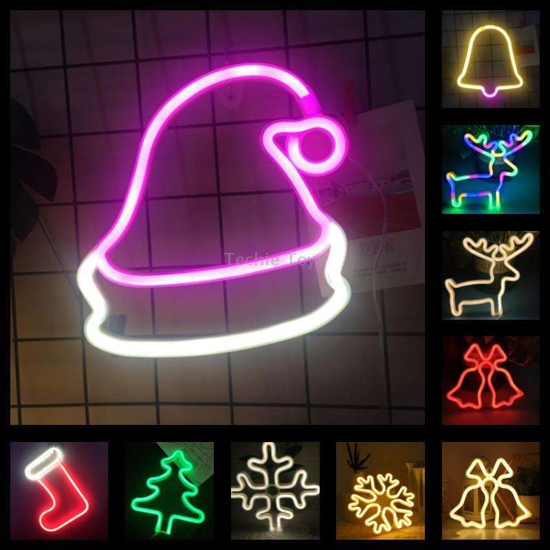 Christmas Decoration Neon Lights Wall-Mounted Ornaments, Spec: Christmas Stock