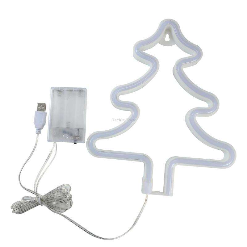 Christmas Decoration Neon Lights Wall-Mounted Ornaments, Spec: Snowflake-Warm Light