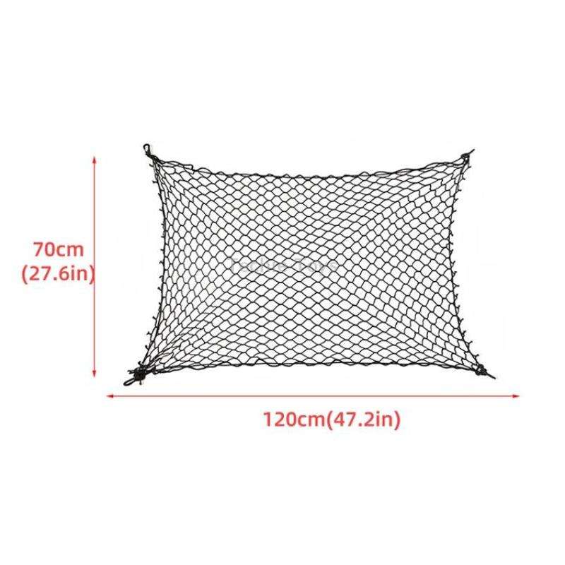 Car Pet Isolation Net Car Back Seat Dog Barrier Safety Net(120x70cm 4 Side Rubber Band)