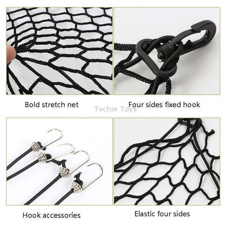 Car Pet Isolation Net Car Back Seat Dog Barrier Safety Net(120x70cm 4 Side Rubber Band)
