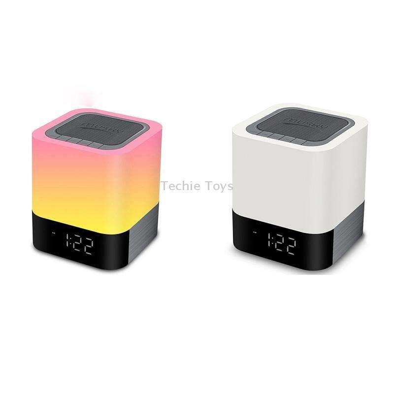 MUSKY Wireless Bluetooth Speaker Bedside Alarm Clock Touch Sensor Night Lamp Mini Speaker(Colorful L