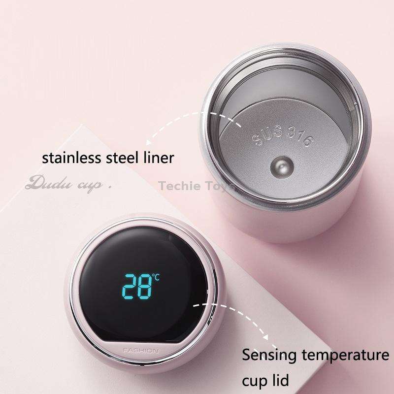 316 Stainless Steel Smart Vacuum Flask Children Portable Mini Display Temperature Cup Big Belly Cup(