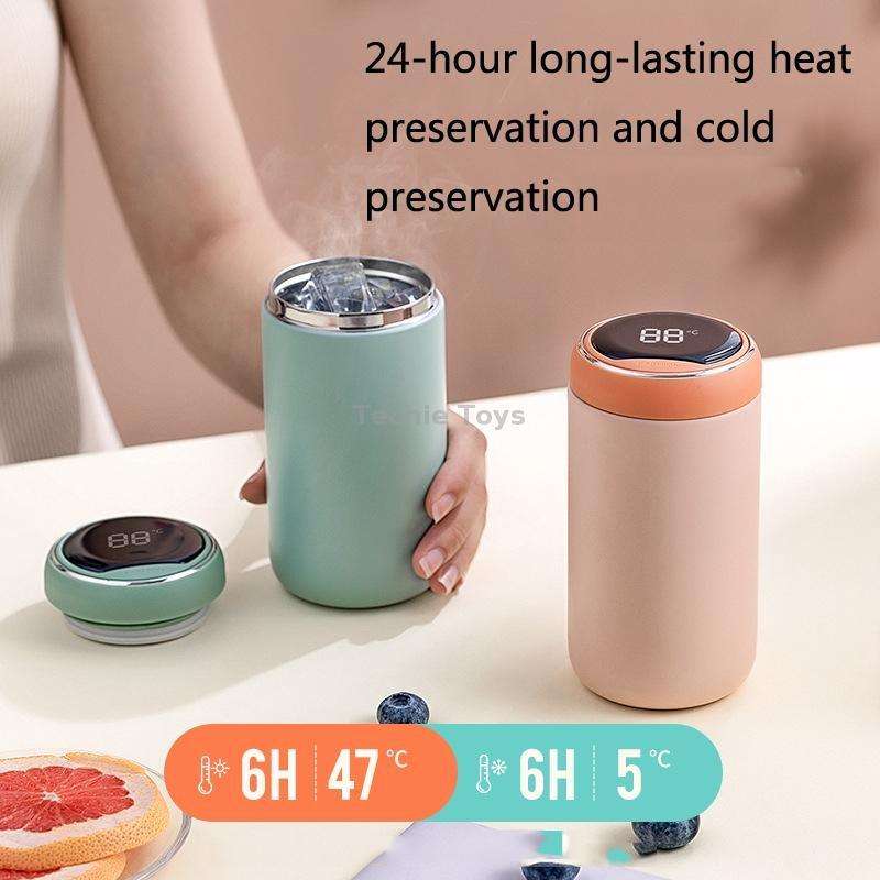 316 Stainless Steel Smart Vacuum Flask Children Portable Mini Display Temperature Cup Big Belly Cup(
