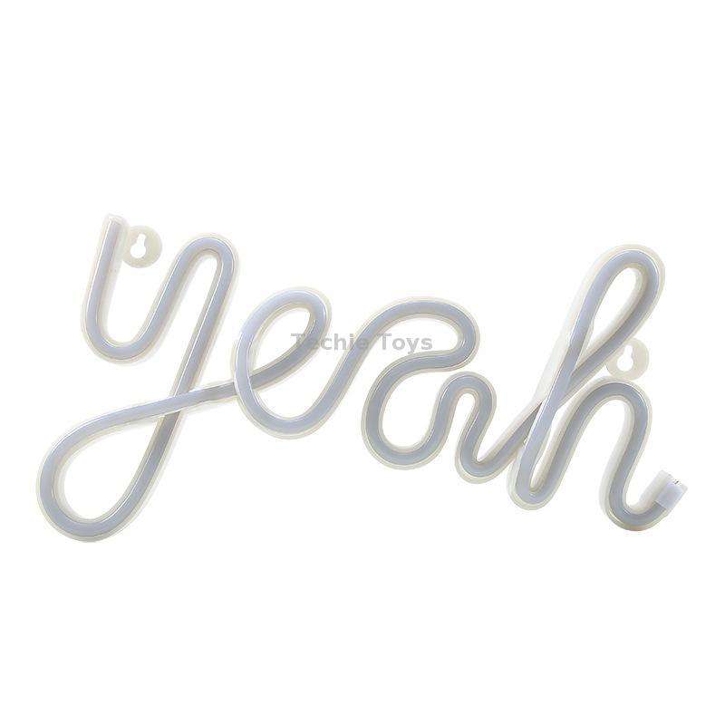 LED Yeah Neon Lights Bedroom Decoration Night Light(Warm Light)