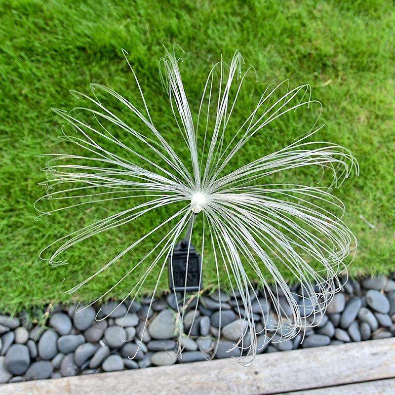 Solar Fiber Optic Jellyfish Lamp Lawn Ground Plug LED Lamp Outdoor Garden Decoration Lamp(Colorful L