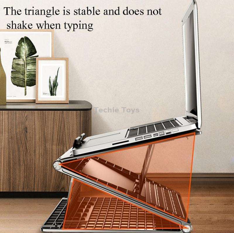 N5 Laptop Stand Portable Double-Layer Multi-Gear Adjustment Heightening Folding Plastic Heat Dissipa