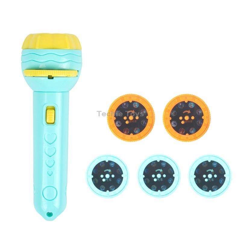 3 Sets Children Early Education Luminous Projection Flashlight, Specification: Green + 40 Patterns