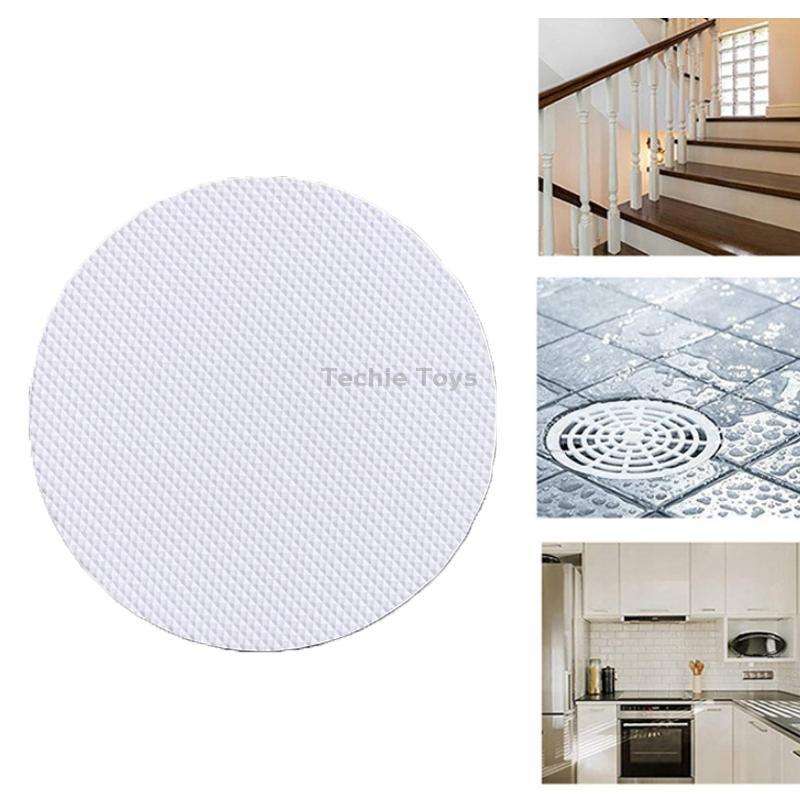 12 PCS / Pack 10cm Bathroom Steps Round PEVA Non-Slip Stickers(Black)