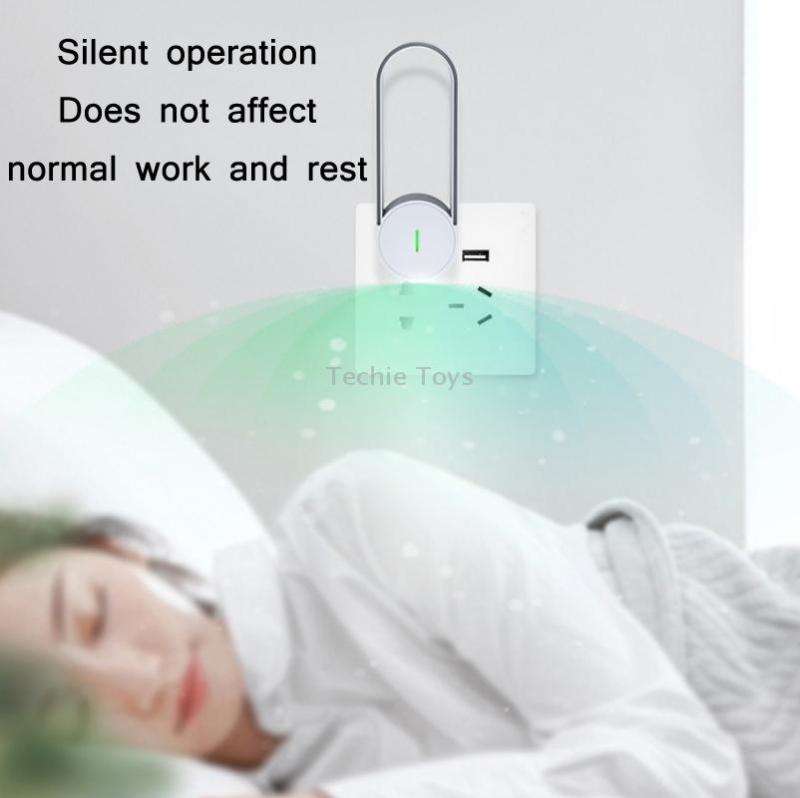 USB Plug-In Negative Ion Air Purifier Odor Deodorizer(White)