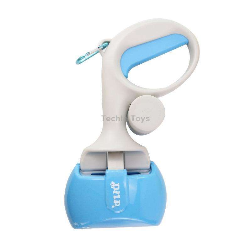 Portable Pet Toilet Picker With Garbage Bag(Blue)