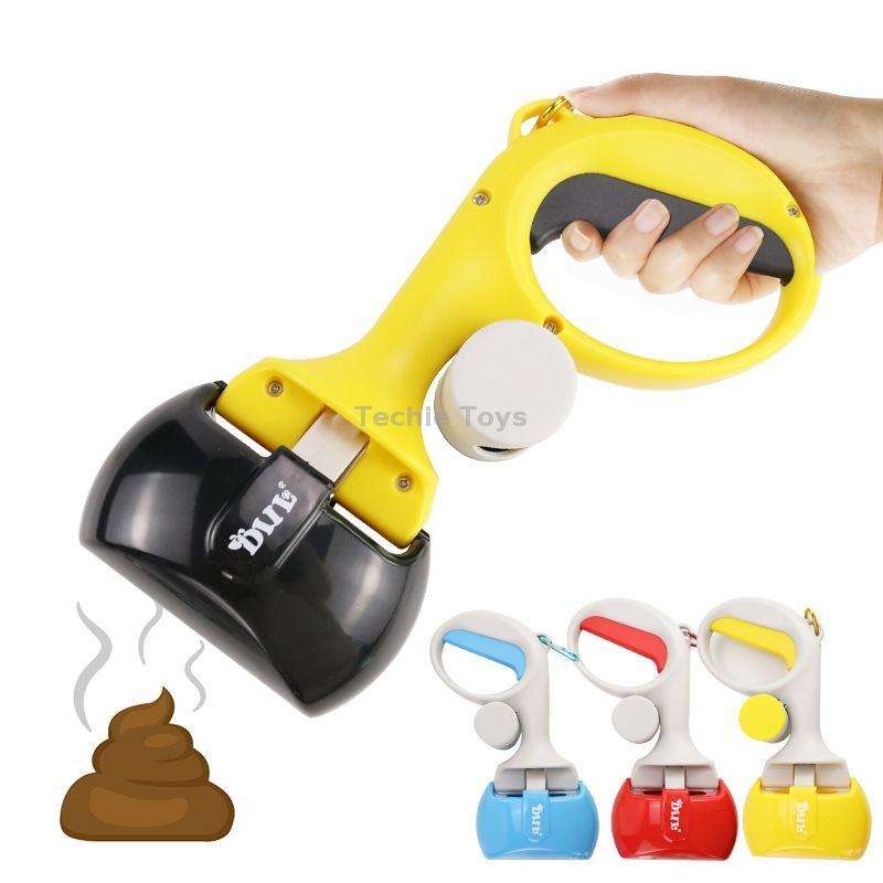 Portable Pet Toilet Picker With Garbage Bag(Blue)