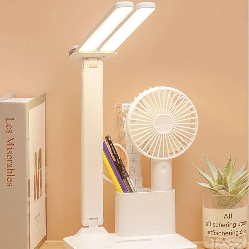 Double Head Lighting LED Charging Desk Lamp,Style: Plug-in Version+Cable