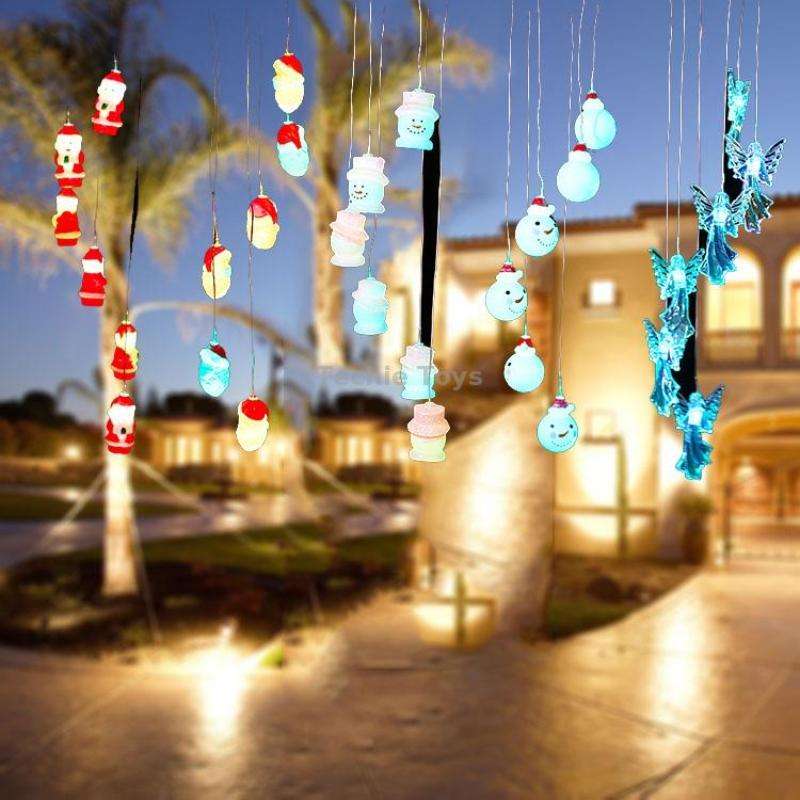 Solar Christmas Wind Chime Lights Outdoor Waterproof Colorful Decoration(D-008)