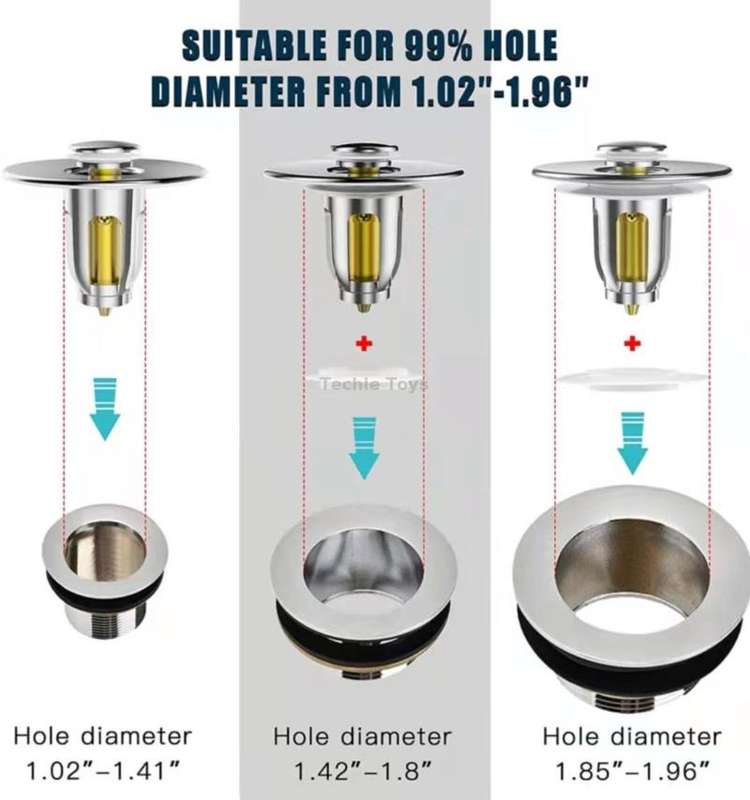 Basin Drain Bounce Core Push-Type Leaking Plug(Bouncing Core)