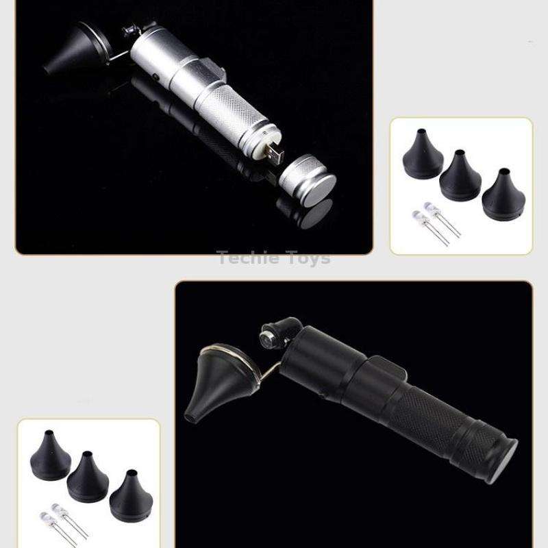 Ear Cleaning Hand Lamp USB Charging Otoscope(Black)