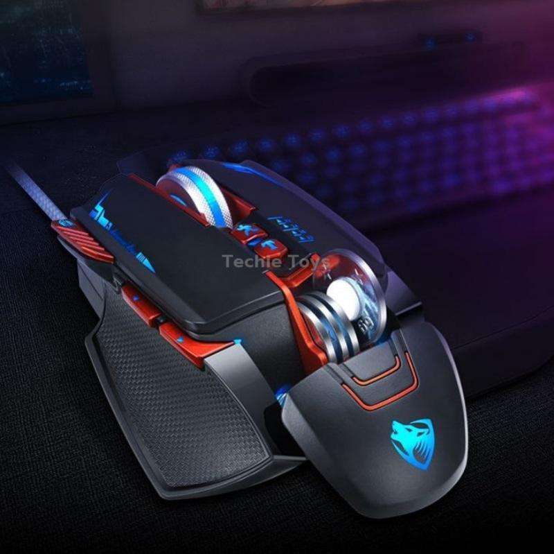 T-WOLF V9 8 Keys 3200 DPI Gaming Macro Definition Mechanical Wired Mouse(Silver)
