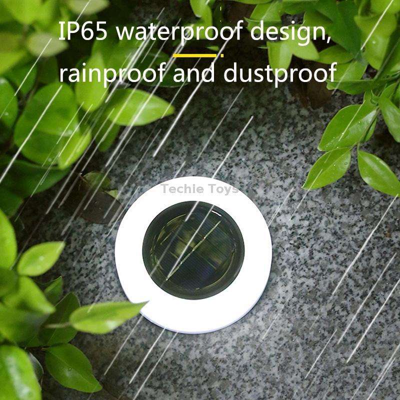 Solar Garden Waterproof Outdoor Fog Buried Lamp Stair Decoration(Color Light)