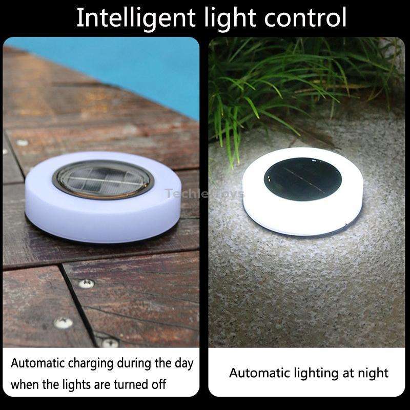Solar Garden Waterproof Outdoor Fog Buried Lamp Stair Decoration(Color Light)