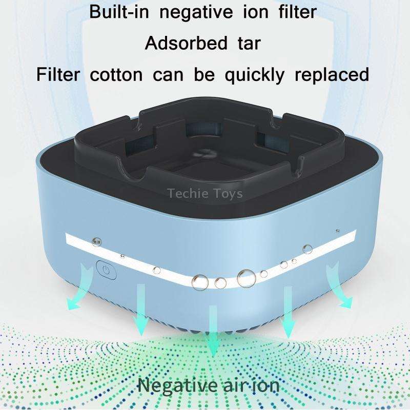 Electronic Ashtray Household Air Purifier(Fresh Green)