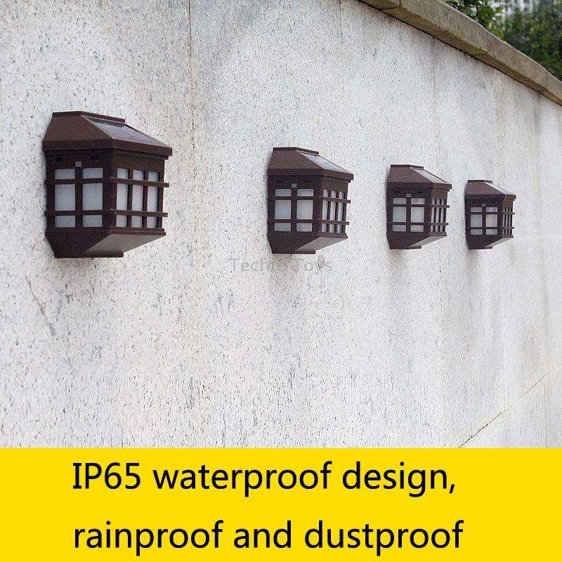5180113 Solar Outdoor Waterproof Panes Wall Light(White Light)