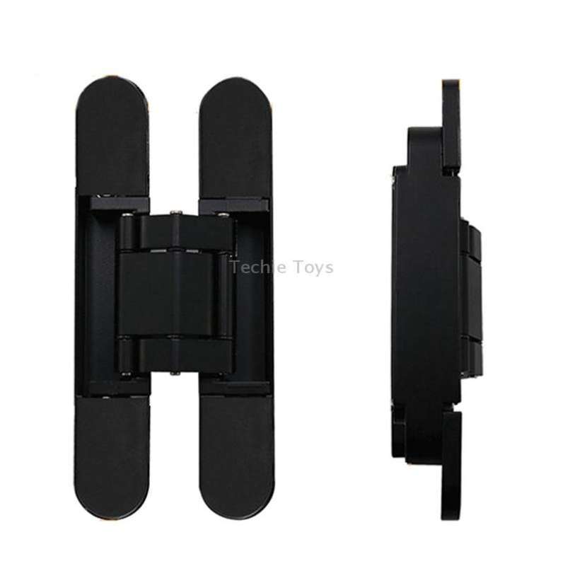 Three-Dimensional Adjustable Cross Hinge Folding Door Concealed Hinge, Specification: No. 4 Dumb Bla