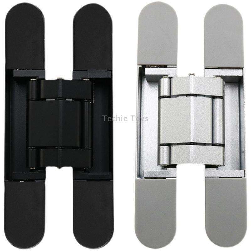 Three-Dimensional Adjustable Cross Hinge Folding Door Concealed Hinge, Specification: No. 4 Dumb Bla