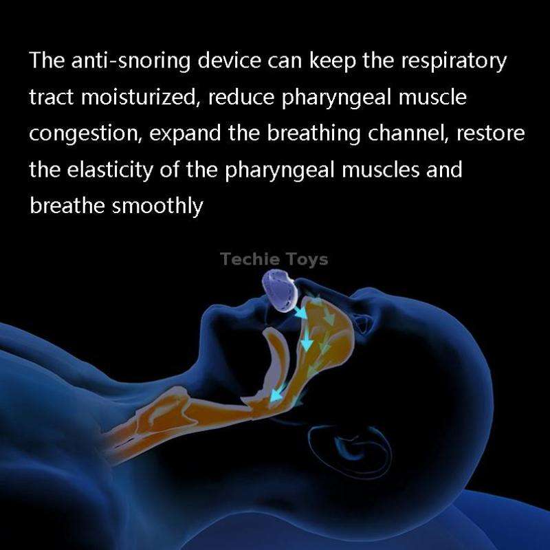 QC-002 Portable Chargeable Electric Anti-Snoring Device(Coral Blue)