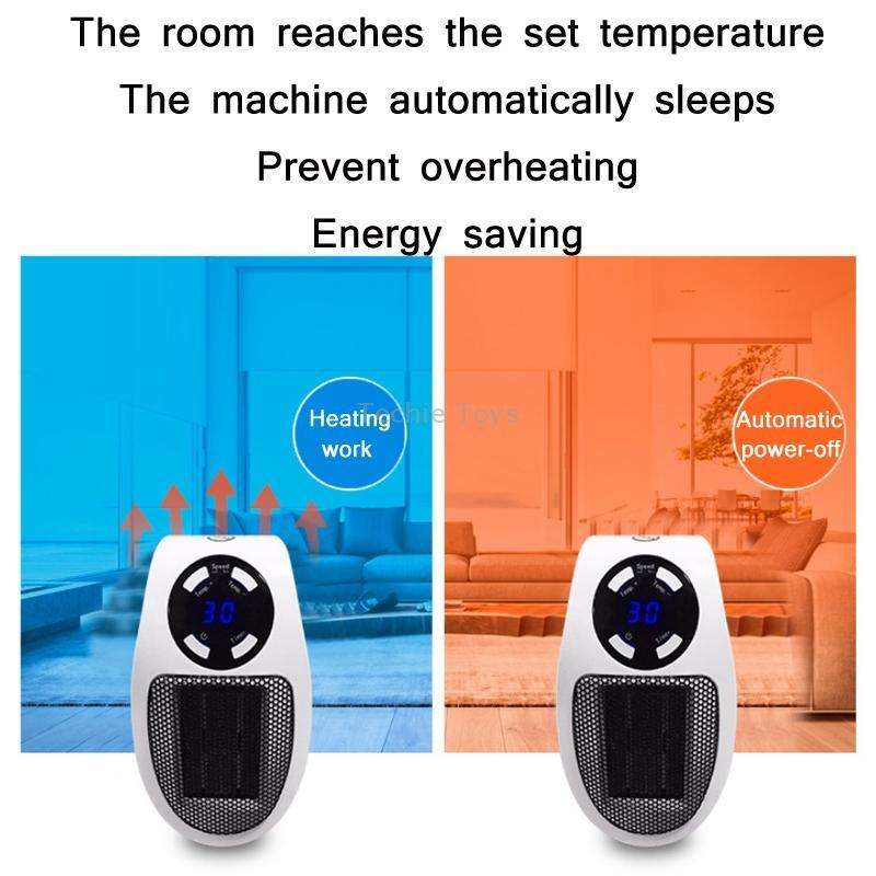 Household Multifunctional Intelligent Temperature Control Small Heater, Specification: EU Plug