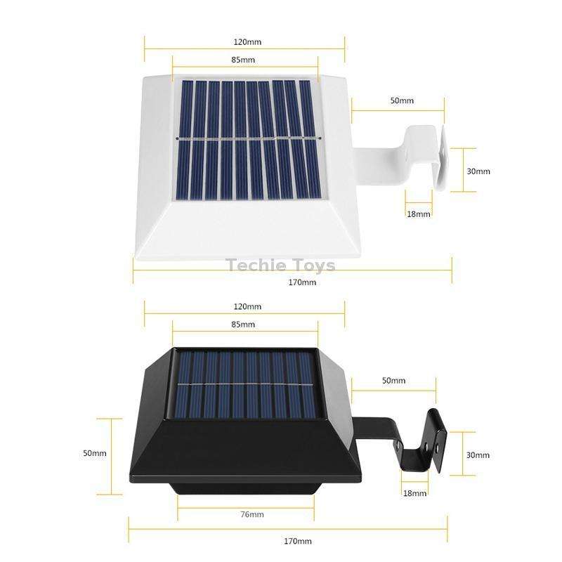 12 LED Solar Outdoor Railing Stair Square Wall Light(White Shell-White Light)