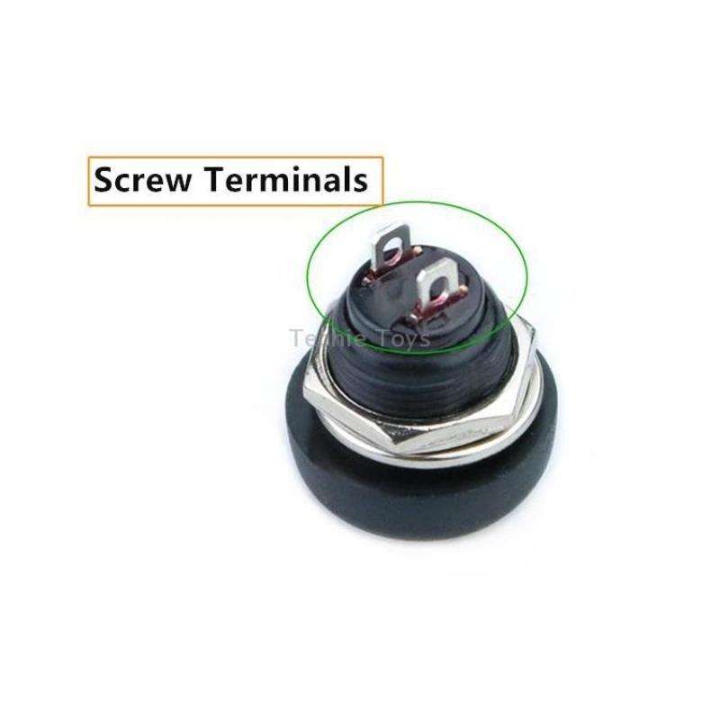 10 PCS Small Waterproof Self-Reset Button Switch(Blue)