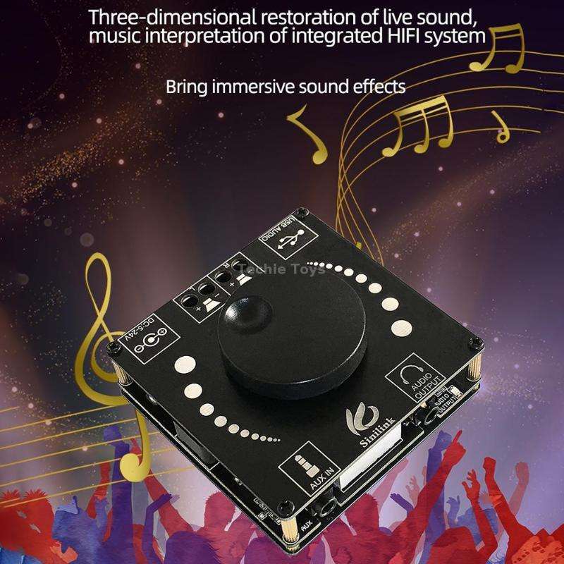 Sinilink AP50H HiFi 2.0 Stereo Bluetooth Digital TPA3116D2 Power Amplifier Board(PCB)