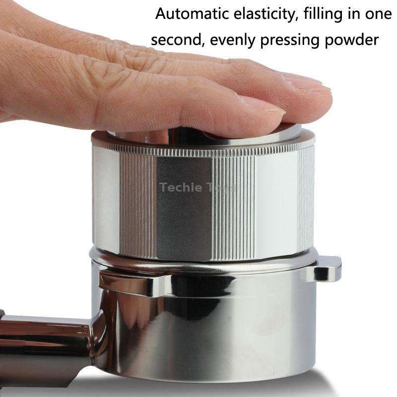 YK33258 Stainless Steel Double-Ended Coffee Cloth Dispenser, Size: 58mm(Black Finger Buckle Type)