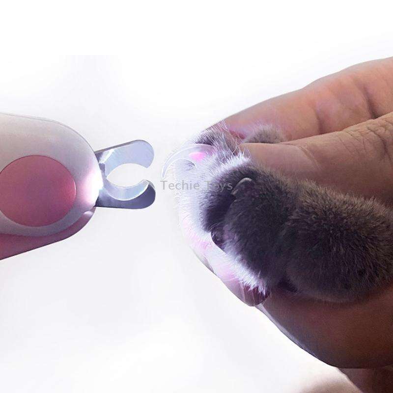 Pet Nail Clippers With LED Blood Line Light(Blue)