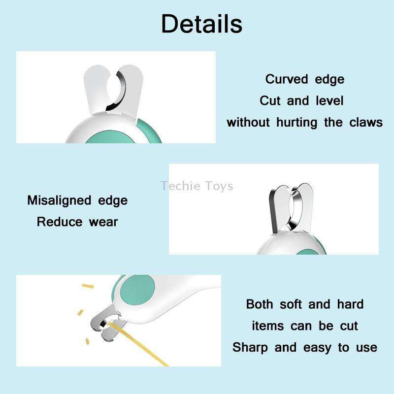 Pet Nail Clippers With LED Blood Line Light(Blue)