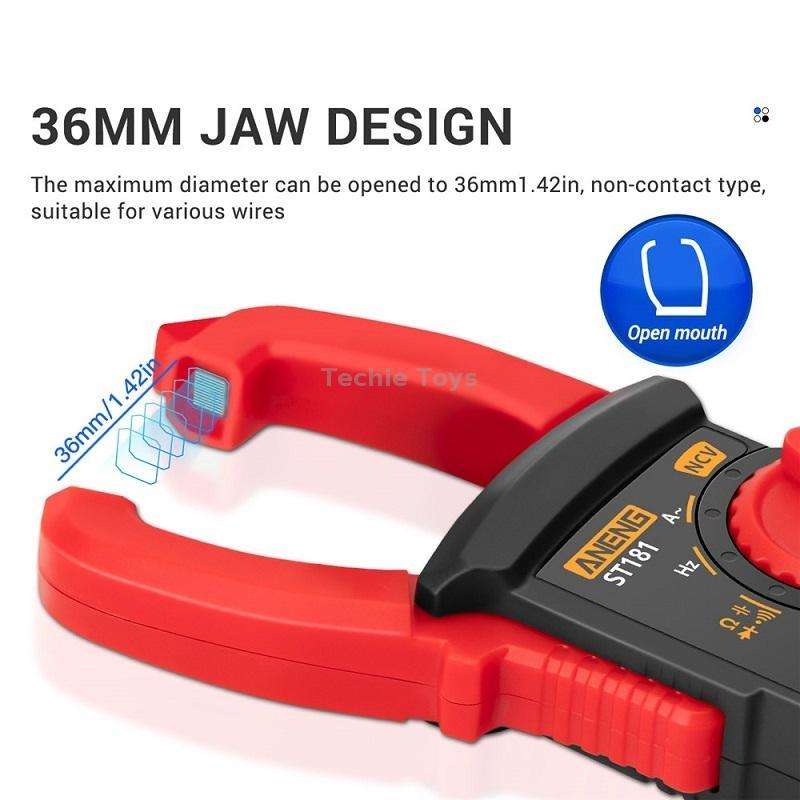 ANENG Intelligent Digital Backlit Clamp-On High-Precision Multimeter, Specification: ST183 6000-coun